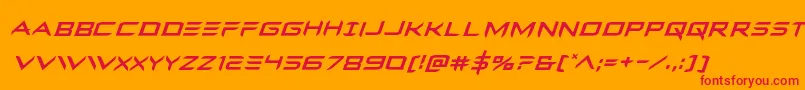 Ferretfaceital Font – Red Fonts on Orange Background