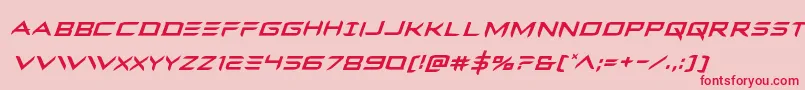 Ferretfaceital Font – Red Fonts on Pink Background