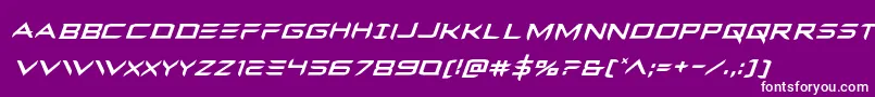 フォントFerretfaceital – 紫の背景に白い文字