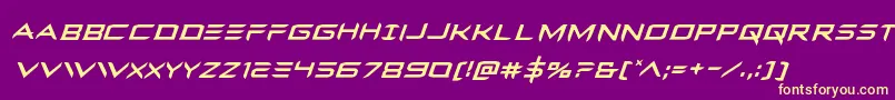 Ferretfaceital Font – Yellow Fonts on Purple Background