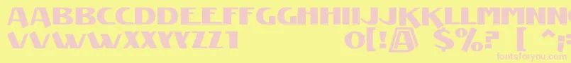Manifest2 Font – Pink Fonts on Yellow Background