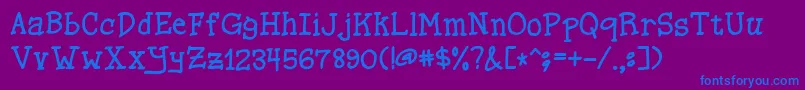 FortuneLetters Font – Blue Fonts on Purple Background