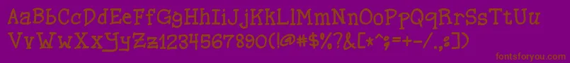 FortuneLetters Font – Brown Fonts on Purple Background