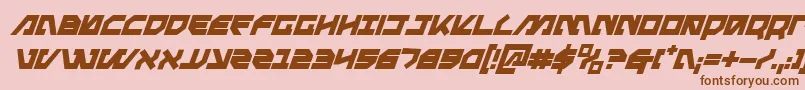 MetalStormBoldItalic Font – Brown Fonts on Pink Background