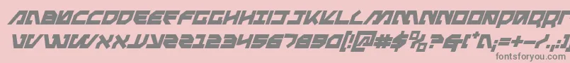 MetalStormBoldItalic Font – Gray Fonts on Pink Background