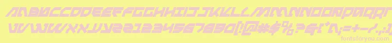 MetalStormBoldItalic Font – Pink Fonts on Yellow Background