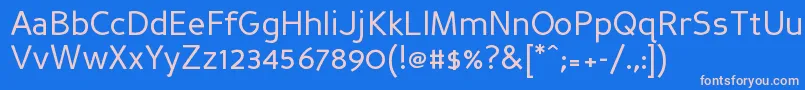 Persans Font – Pink Fonts on Blue Background