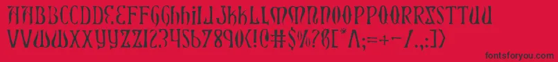 Xiphosl Font – Black Fonts on Red Background