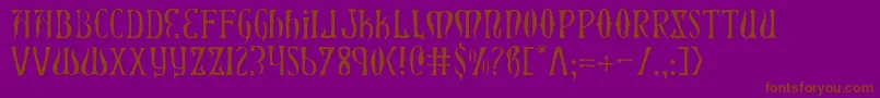 Xiphosl Font – Brown Fonts on Purple Background