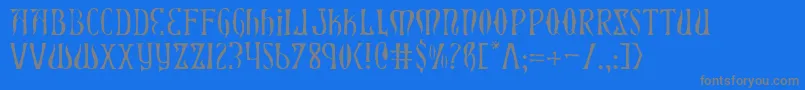 Xiphosl-Schriftart – Graue Schriften auf blauem Hintergrund