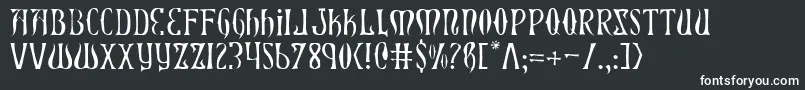 フォントXiphosl – 白い文字