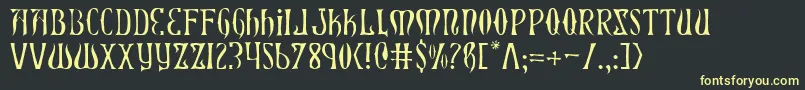 Xiphosl Font – Yellow Fonts on Black Background