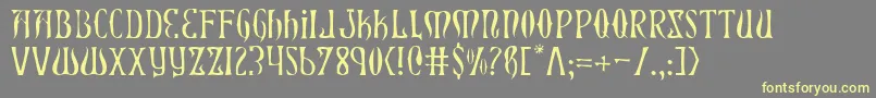 Xiphosl Font – Yellow Fonts on Gray Background