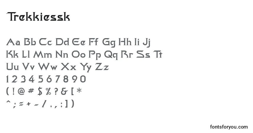 Шрифт Trekkiessk – алфавит, цифры, специальные символы
