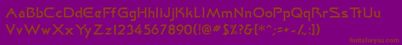 Trekkiessk Font – Brown Fonts on Purple Background