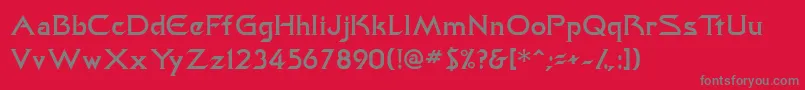 Trekkiessk Font – Gray Fonts on Red Background