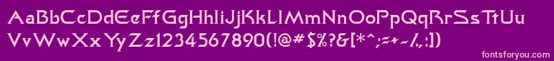 Trekkiessk Font – Pink Fonts on Purple Background