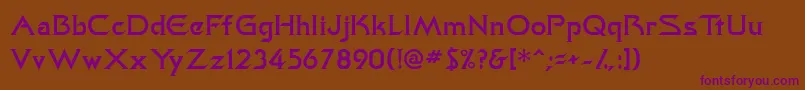Шрифт Trekkiessk – фиолетовые шрифты на коричневом фоне
