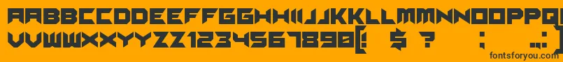 Suggested Font – Black Fonts on Orange Background