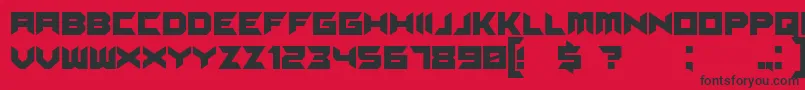 フォントSuggested – 赤い背景に黒い文字