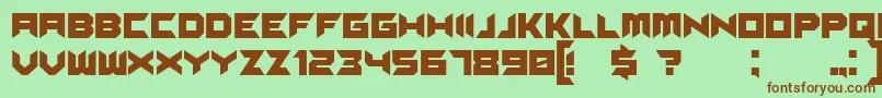 Suggested Font – Brown Fonts on Green Background