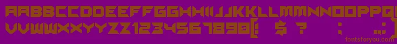 Suggested Font – Brown Fonts on Purple Background