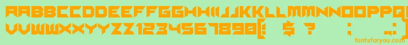 Suggested Font – Orange Fonts on Green Background