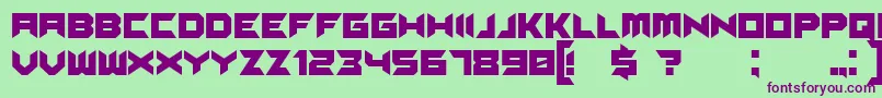 Suggested Font – Purple Fonts on Green Background