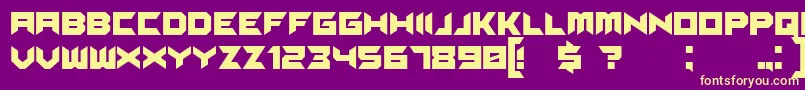 Suggested Font – Yellow Fonts on Purple Background