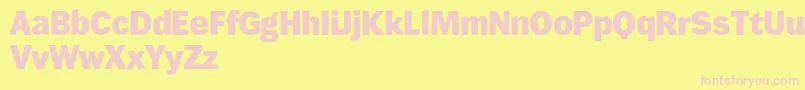 Wendelinreduced85fett Font – Pink Fonts on Yellow Background