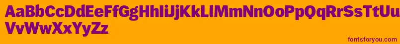 Wendelinreduced85fett Font – Purple Fonts on Orange Background