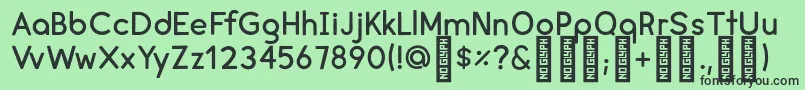 Więcej informacji o czcionce CreamDemo Czcionka CreamDemo – czarne czcionki na zielonym tle