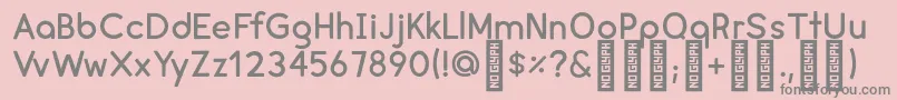 CreamDemo Font – Gray Fonts on Pink Background