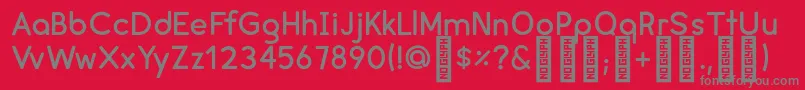 CreamDemo Font – Gray Fonts on Red Background
