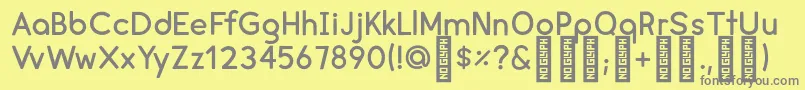 CreamDemo Font – Gray Fonts on Yellow Background