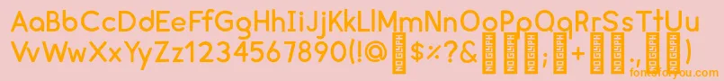 Police CreamDemo – polices orange sur fond rose