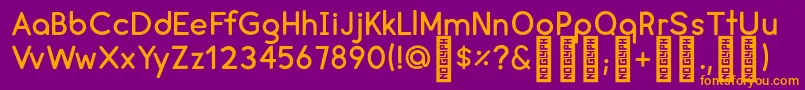 CreamDemo Font – Orange Fonts on Purple Background