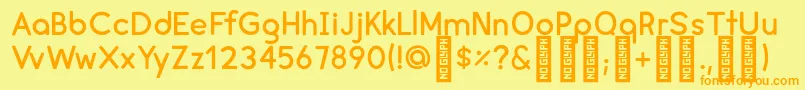 CreamDemo Font – Orange Fonts on Yellow Background