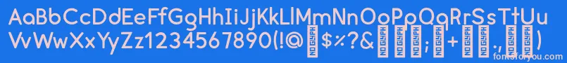 CreamDemo Font – Pink Fonts on Blue Background