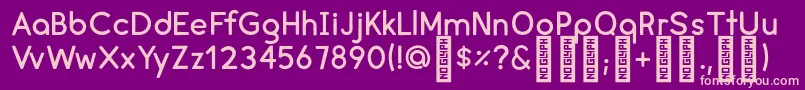 CreamDemo Font – Pink Fonts on Purple Background