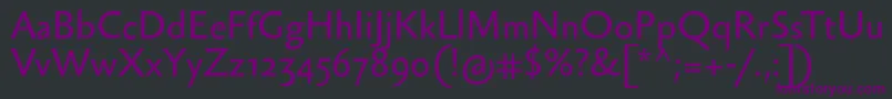 Шрифт Sebastiantext – фиолетовые шрифты на чёрном фоне