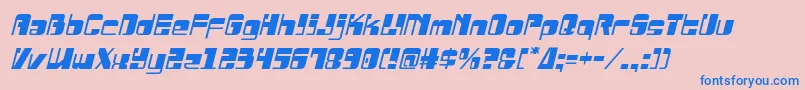 Drosselmeyersemital Font – Blue Fonts on Pink Background