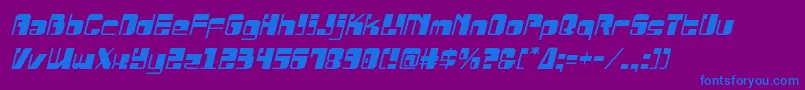 Drosselmeyersemital Font – Blue Fonts on Purple Background