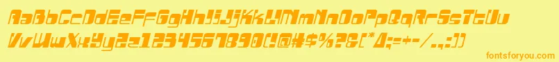 Drosselmeyersemital Font – Orange Fonts on Yellow Background