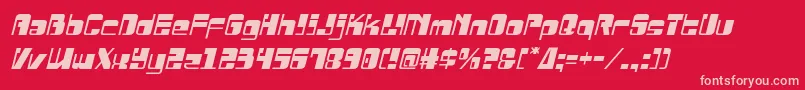 Drosselmeyersemital Font – Pink Fonts on Red Background