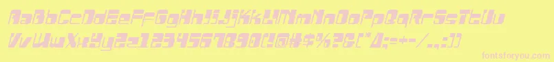 Drosselmeyersemital Font – Pink Fonts on Yellow Background