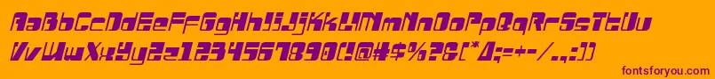Drosselmeyersemital Font – Purple Fonts on Orange Background