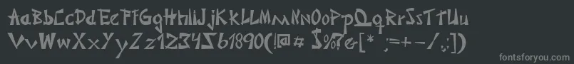 Czcionka Japonesa – szare czcionki na czarnym tle