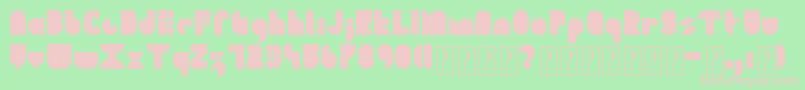 SoulFestival Font – Pink Fonts on Green Background