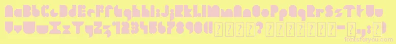 SoulFestival Font – Pink Fonts on Yellow Background